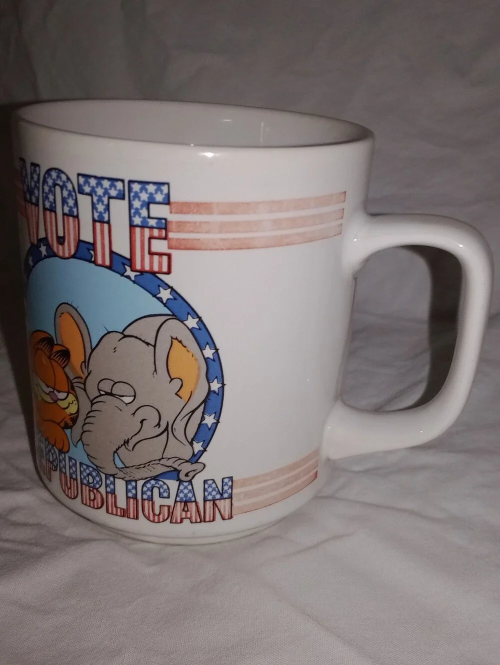 Vintage 1978 Garfield Vote Republican Elephant Politics Enesco Retro Decor